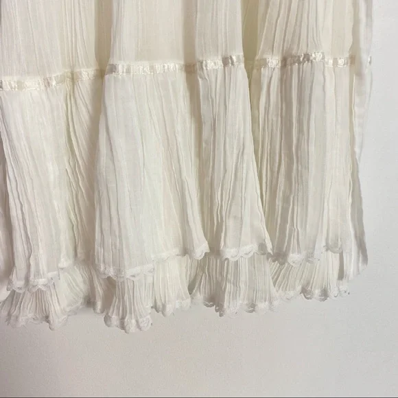 Gunne Sax Vintage 70s Dress Size Small Cottagecore Lace Ruffle Wedding Dress EUC - Picture 12 of 16